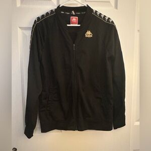 Kappa Black Varsity Jacket with Gold Accents